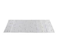 HAMPPLIES White Peva Refrigerator Top Cover with Double-door Design and Storage Pockets, Protective Dust and Oil Stain Shield for Oven Appliances and Air Conditioners, Stylish Daisy Pattern