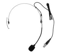HAMPPLIES Wired Headset Microphone Four-pin Xlr for Voice Amplifier, Teacher Headset Microphone for Singing and Speaking, Black Over-ear Headworn Amplifier Mic for Work and Performance