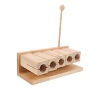 HAMPPLIES Wood Percussion Block Pentatonic Wooden Rhythm Instrument with Mallet for Music Education Preschool Yoga Meditation Safe Smooth Edges Natural Resonant Sound