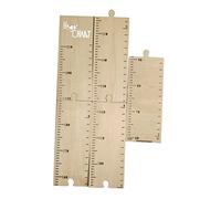 HAMPPLIES Wooden Height Measurement Ruler for Boys and Girls Growth Chart Wall Decor Accurate Toddler Height Tracker Adhesive Design for Nursery Rooms