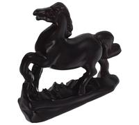 HAMPPLIES Wooden Horse Figurine Feng Shui Animal Statue for Home and Office Decor Handcrafted Wood Sculpture Symbolizing Vitality and Ambition Elegant Decorative Ornament for Shelves and