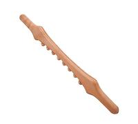 HAMPPLIES Wooden Massage Stick for Muscle Relief Deep Tissue Abdominal Massager with Ergonomic Teeth Design for Circulation and Fatigue Compact Natural Wood Body Sculpting Tool