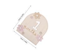HAMPPLIES Wooden Milestone Cards Double-Sided Month Plaques with Daisy Flower Design for Newborn Photo Props and Shower Keepsake Elegant Monthly Growth Marker Sign for Memory Recording