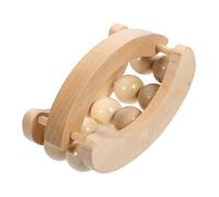 HAMPPLIES Wooden Roller Massager for Muscle Relief Handheld Foot and Back Massage Tool Natural Wood Therapy for Neck and Leg Pain for Home Use