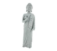 HAMPPLIES Zen Style Sandstone Buddha Statue Desktop Decoration Buddhist Figurine for Meditation and Home Adornments Standing Right Hand Cultural Spiritual Ornament