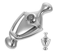 HAMPPLIES Zinc Alloy Door Security Knocker with Peephole Viewer for Front Door Brushed Chrome Finish Ergonomic Grip for Home and Commercial Use