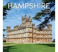Hampshire 16-Month Square 2026 Wall Calendar, Scenic British Landscapes, Historic Buildings
