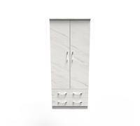 Hampshire 2 Door 2 Drawer Wardrobe (Ready Assembled) Ready Assembled 2 U White One Size