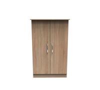 Hampshire 2 Door Midi Wardrobe (Ready Assembled) Ready Assembled 2 U Light Oak One Size