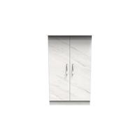 Hampshire 2 Door Midi Wardrobe (Ready Assembled) Ready Assembled 2 U White One Size