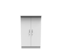 Hampshire 2 Door Midi Wardrobe (Ready Assembled) Ready Assembled 2 U White One Size