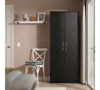 Hampshire 2 Door Wardrobe (Ready Assembled) Ready Assembled 2 U Black One Size