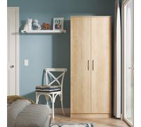 Hampshire 2 Door Wardrobe (Ready Assembled) Ready Assembled 2 U Light Brown One Size