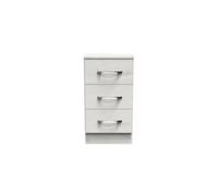 Hampshire 3 Drawer Bedside Cabinet In Marble (Ready Assembled)