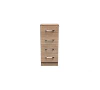 Hampshire 4 Drawer Bedside Cabinet In Bardolino Oak (Ready Assembled)