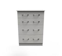 Hampshire 4 Drawer Deep Chest Of Drawers In Marble (Ready Assembled)