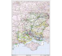Hampshire County Map-Plastic Coated