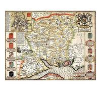 Hampshire Historical Map 400 Piece Jigsaw Puzzle