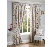 Sundour Hampshire Floral Pencil Pleat Curtains 66x54 In Multi