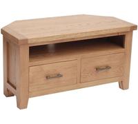 Hampshire Oak 102cm Corner TV Unit