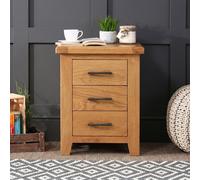 Hampshire Oak Bedside Cabinet - 3 Drawer