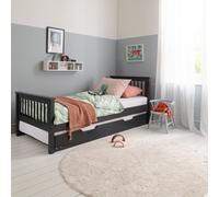 Hampshire Single Bed Frame with Spacesaver Pull Out Trundle in Anthracite