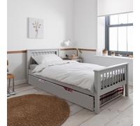 Hampshire Single Bed Frame with Spacesaver Pull-Out Trundle in Grey