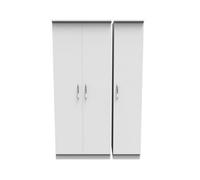 Hampshire Triple Plain Wardrobe In White Matt (Ready Assembled)