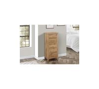 Birlea Hampstead 5 Drawer Tall Chest Oak in Brown Birlea Brown