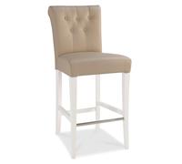 Hampstead Barstools - Set of 2 - Ivory Bonded Leather - Upholstered