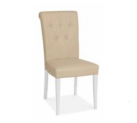 Hampstead Dining Chairs - Set of 2 - Ivory Bonded Leather