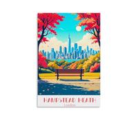 Hampstead Heath London Vintage-Style Travel Poster Picture Canvas Wall Paint Arts Decor Modern Home Artworks 08x12inch(20x30cm)