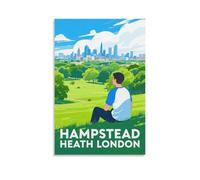 Hampstead Heath London Vintage Travel Posters 20x30inch(50x75cm) Wall Decor Painting Canvas Wall Art Living Room Poster Bedroom