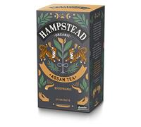Hampstead Organic Assam Tea Bags (4 Packs of 20), Bold Black Infusion with Rich Malty Notes, Plastic-Free Compostable Sachets