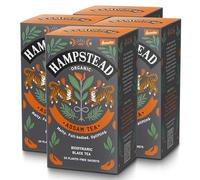 Hampstead Organic Assam Tea Bags (4 Packs of 20), Bold Black Tea Infusion with Rich Malty Notes, Plastic-Free Compostable Sachets