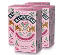 Hampstead Organic Rosehip Hibiscus 20 Teabags (Pack of 4 Total 80 Teabags) | Plastic Free | 100% Organic