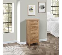 Hampstead Rustic Oak Effect 5 Drawer Tall Chest