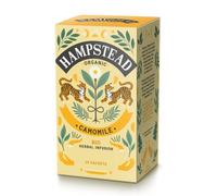 Hampstead Tea Organic Camomile 20 Teabags (Pack of 4 Total 80 Teabags) | Plastic Free | 100% Organic
