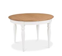 Hampstead Two Tone Round Extending Dining Table - 4-6 Seater - 120cm-165cm