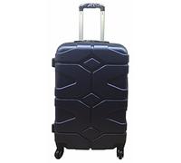 Hampton and Stewart Hard Shell Suitcase Luggage Case Trolley Cabin 4 Wheel Spinner 20" 24" 28" 32" Navy (XL (32"))