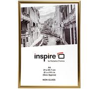Hampton Frames A4 Certificate Frame 21x29.7cm Gold Pack of 1, Acrylic Front, Backloader Design, Freestanding or Wall Mount, For Home or Office Display