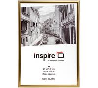 Hampton Frames A4 Certificate Frame 21x29.7cm Gold Pack of 1, Acrylic Front, Backloader Design, Freestanding or Wall Mount, For Home or Office Display