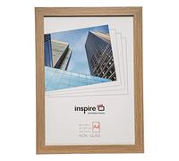 Hampton Frames A4 Photo Frame 21x30cm Natural Wood Effect Pack of 1, Acrylic Front, Fixing Clips, Portrait or Landscape, For Certificates Photos Artwork