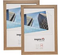 Hampton Frames | A4 Picture Frame Twin Pack | Oak Effect, 32.6x23.9cm, Engineered Wood, Acrylic Front | Freestanding or Wall Mount | For Photo, Poster, Certificate Display