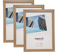 Hampton Frames | A4 Picture Frames, Triple Pack, Oak Effect, Acrylic Front | Lightweight, Shatter-Resistant, Wall or Desk Display | Modern Photo Frame Set for Home or Office Decor
