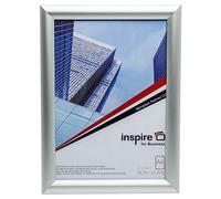 Hampton Frames | A4 Snap Frame, Brushed Silver Aluminium, 21x30cm, Pack of 10 | Easy Front Loading, Wall Mountable | Display Posters, Certificates, Photos