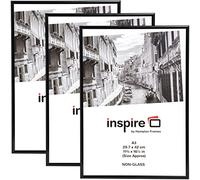 Hampton Frames BACKLOADER A3 (30x42cm) Black Picture Poster Photo Frame Acrylic (Non Glass) A3MARBLX (3) (A3MARBLX-3PK)