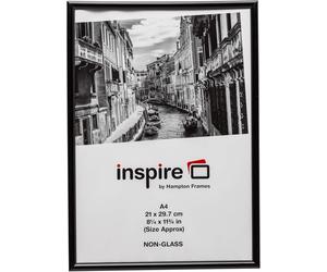 Hampton Frames BACKLOADER A4 (21x30cm) Black Foil Wrapped Extruded Plastic Photo