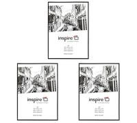 Hampton Frames BACKLOADER Poster Certificate Photo Frame Acrylic (Non Glass) Black A2 (42x59cm) A2MARBL (Pack of 3)