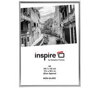 Hampton Frames BACKLOADER Poster Certificate Photo Frame Acrylic (Non Glass) Silver A3 (30x42cm) A3MARSIL